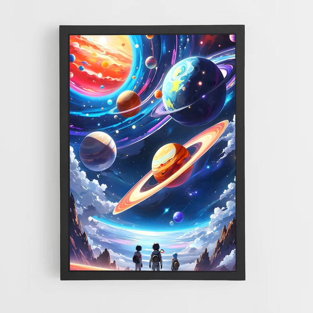 Poster Amour Cosmique – affiche Art spatial (vue 2)